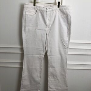Good American White Flare Wide Leg Jeans